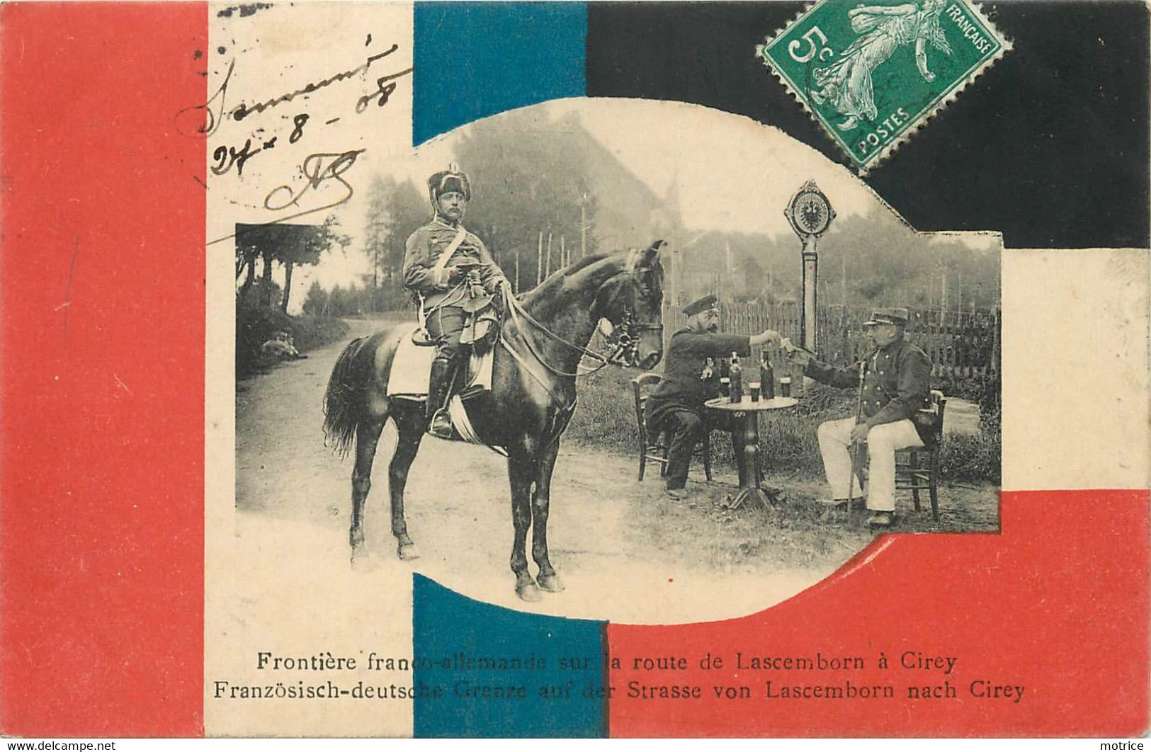 FRONTIERE Franco-Allemande, Sur La Route De Lascemborn à Cirey. - Douane