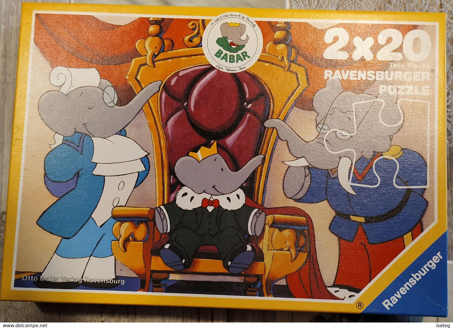 Puzzles Vintage "Babar, Petit Roi" - 2 X 20 Pièces / Ravensburger - Rompecabezas