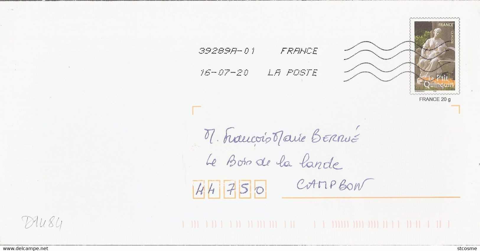 D1484 - Entier / Stationery / PSE - PAP Le P'tit Quinquin - Agrément 809 Lot 42K/0500798 - Prêts-à-poster:  Autres (1995-...)