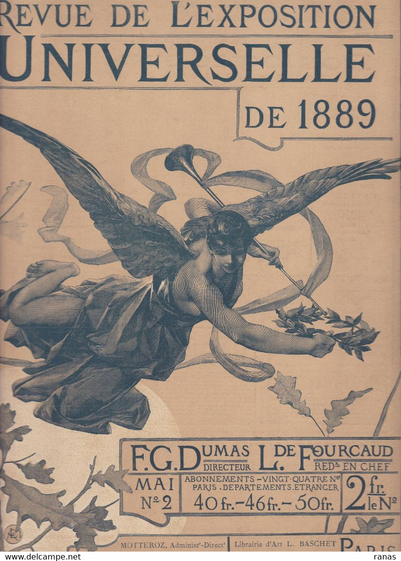 Revue De L'exposition Universelle De 1889 Avec Gravures Hors Texte Couverture Par LEVEILLE N° 2 - Riviste - Ante 1900