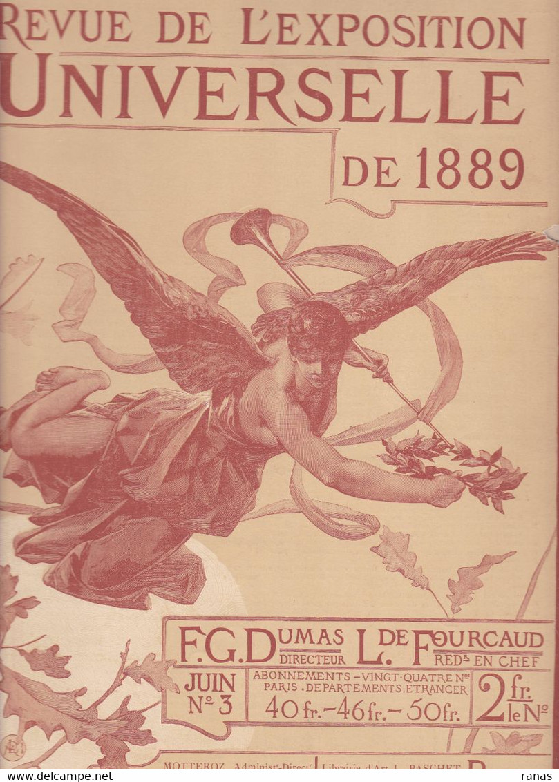 Revue De L'exposition Universelle De 1889 Avec Gravures Hors Texte Couverture Par LEVEILLE N° 3 - Magazines - Before 1900