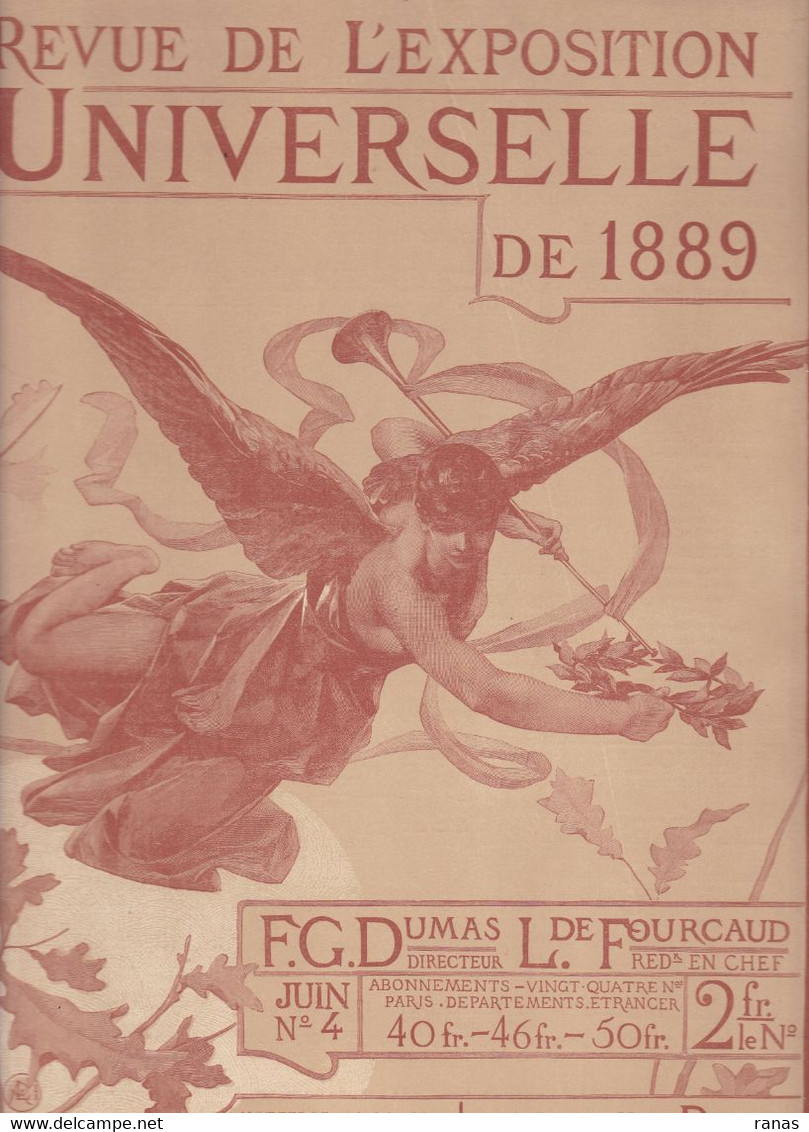 Revue De L'exposition Universelle De 1889 Illustrée Avec Gravures Hors Texte Couverture Par LEVEILLE N° 4 - Zeitschriften - Vor 1900