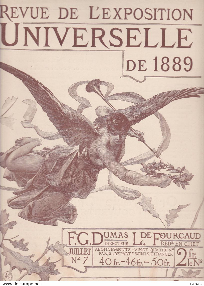 Revue De L'exposition Universelle De 1889 Illustrée Avec Gravures Hors Texte Couverture Par LEVEILLE N° 7 - Revues Anciennes - Avant 1900