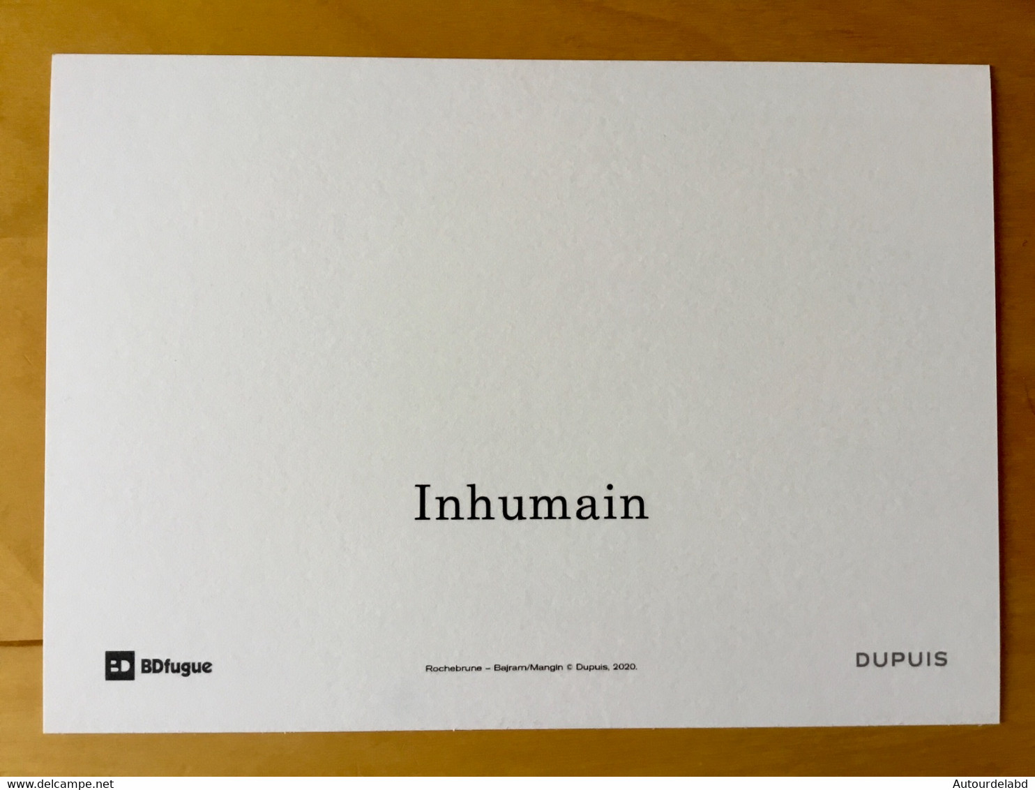 Superbe Ex Libris / Illustration De Thibaud De Rochebrune : INHUMAIN - BDfugue (Bajram) - Illustrateurs D - F