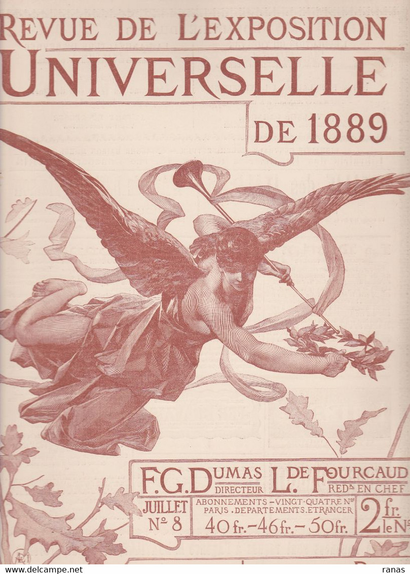 Revue De L'exposition Universelle De 1889 Illustrée Avec Gravures Hors Texte Couverture Par LEVEILLE N° 8 - Zeitschriften - Vor 1900