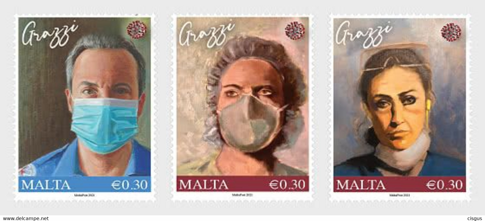 Malta  MNH ** 2021  Malta Healthcare Heroes COVID-19 - Malta