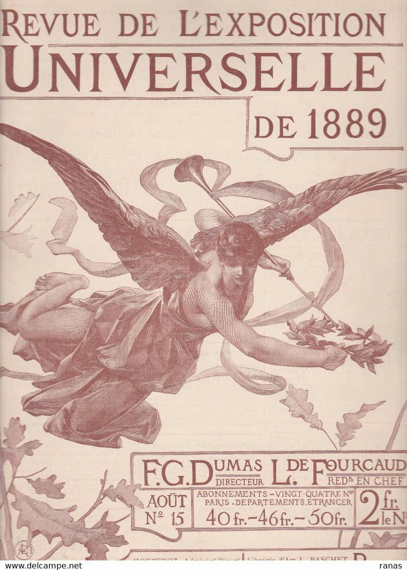 Revue De L'exposition Universelle De 1889 Illustrée Avec Gravures Hors Texte Couverture Par LEVEILLE N° 15 - Zeitschriften - Vor 1900