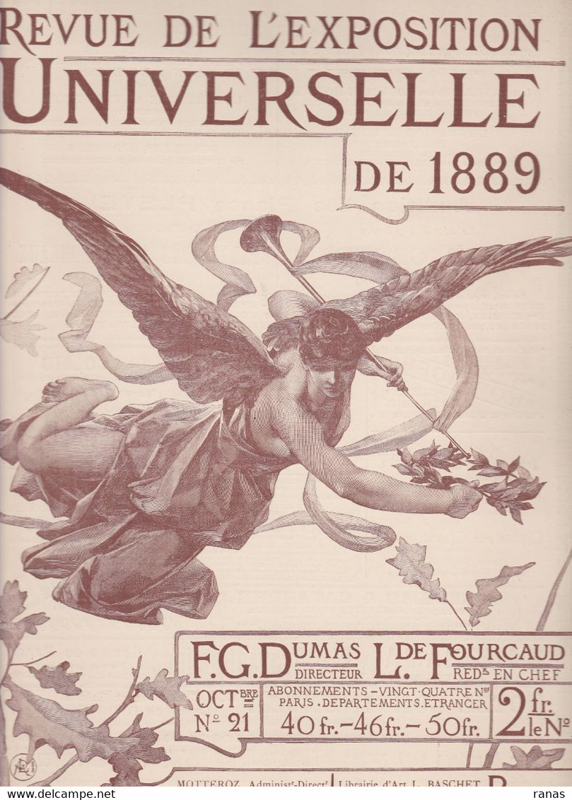 Revue De L'exposition Universelle De 1889 Illustrée Avec Gravures Hors Texte Couverture Par LEVEILLE N° 21 - Riviste - Ante 1900