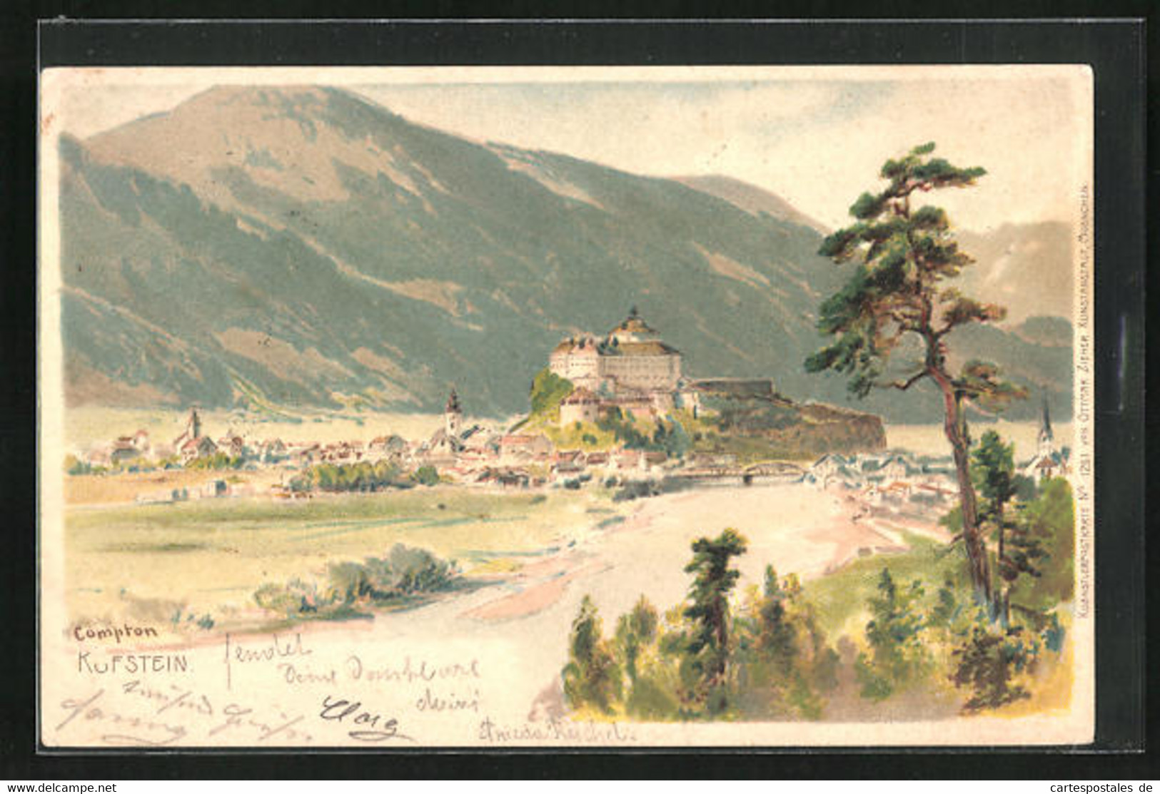 Künstler-AK Edward Theodore Compton: Kufstein Mit Blick Auf Die Festung - Compton, E.T.