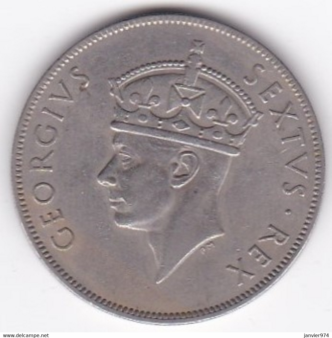 East Africa 1 Shilling 1952 George VI,  En Cupronickel, KM# 31 - Colonie Britannique