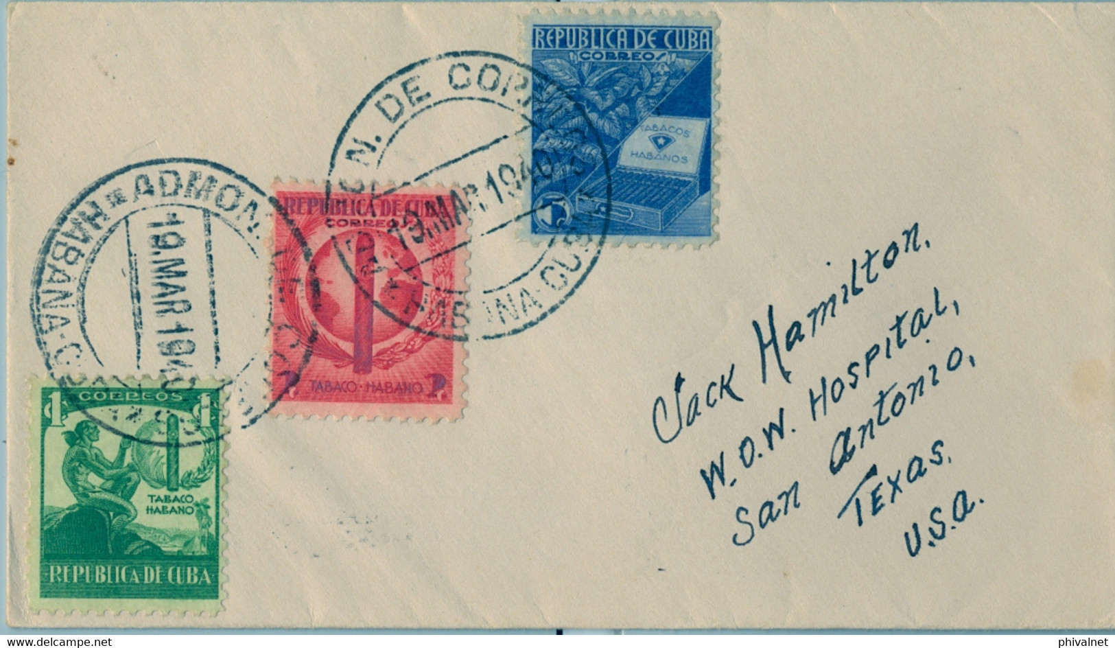 1940  CUBA , SOBRE CIRCULADO , LA HABANA - SAN ANTONIO , TABACO , TOBACCO - Briefe U. Dokumente