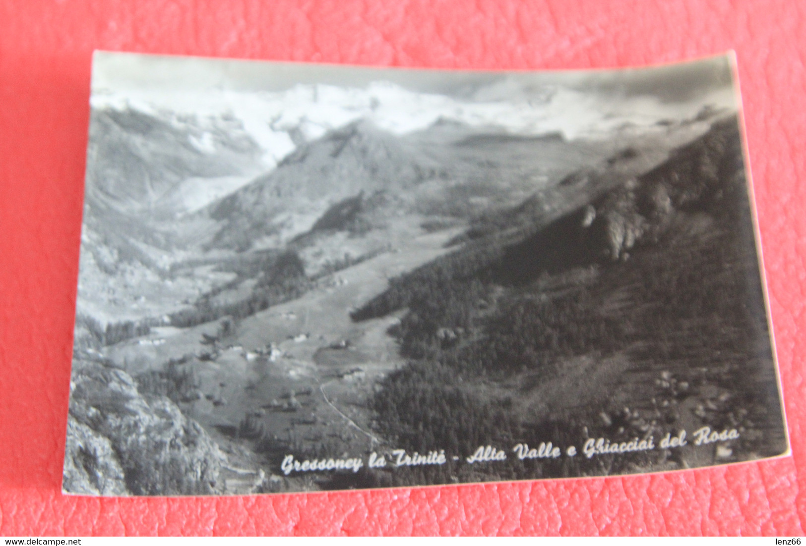 Aosta Gressoney Trinité Veduta Aerea 1954 - Otros & Sin Clasificación