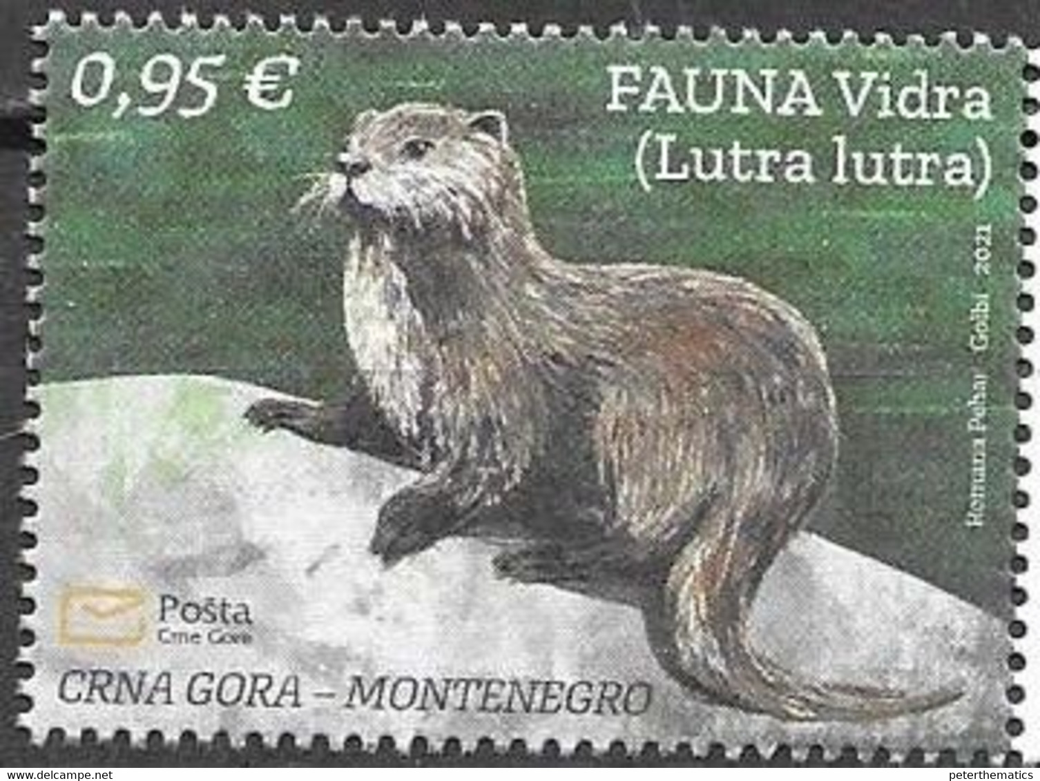 MONTENEGRO, 2021, MNH, FAUNA, OTTERS,1v - Other & Unclassified