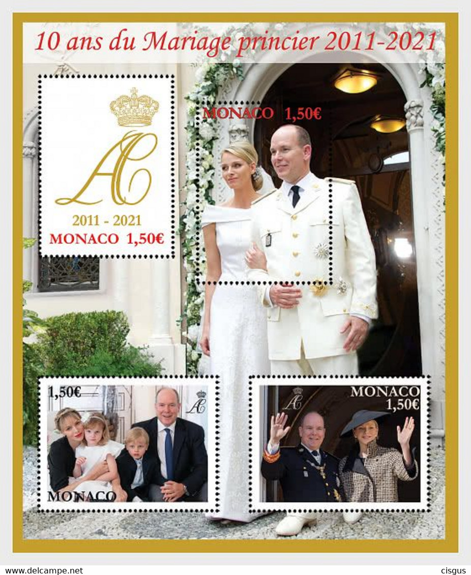 Monaco MNH ** 2021 10th Anniversary Of The Royal Wedding - Ongebruikt