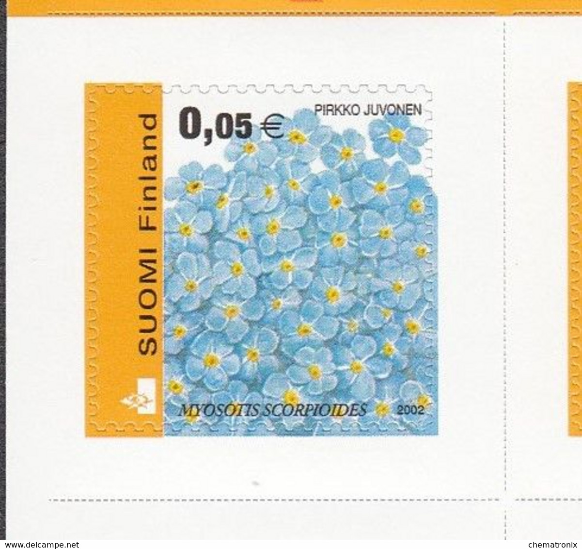 Finlandia 2002 - Nomeolvides de agua - Pliegos de 15 - MNH **