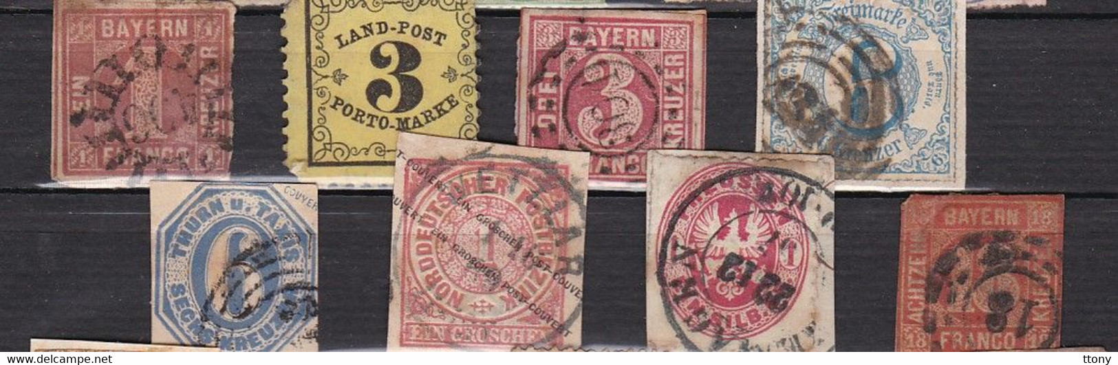 25 Timbres   Anciens états  Et Autres !!  : Baden  Bayern   Timbres Usés Dans L'état  Abimés - Other & Unclassified