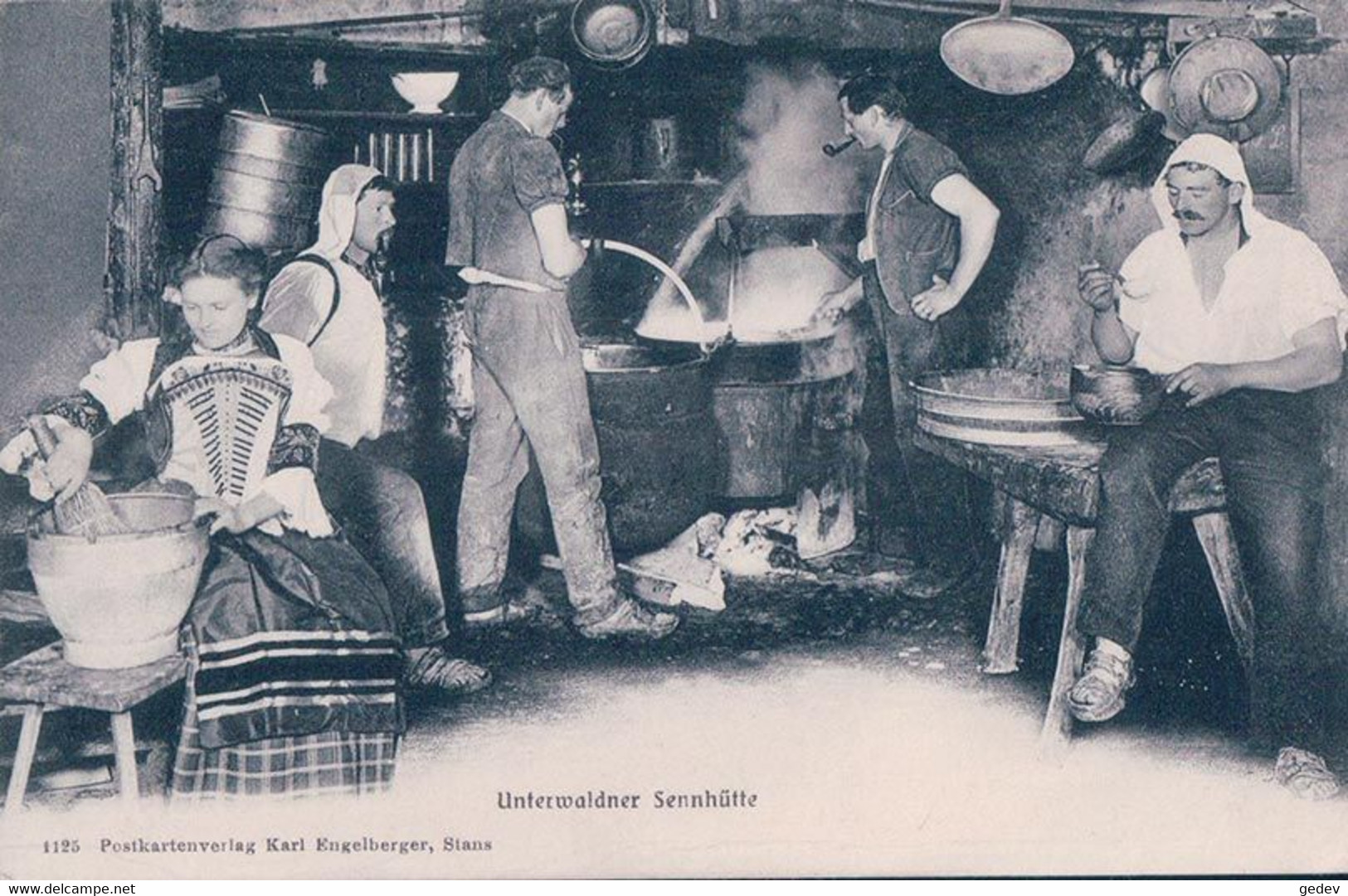 Unterwaldner Sennhütte, Transformation Du Lait En Fromage Dans Un Chalet D'Alpage (1125) - Sonstige & Ohne Zuordnung