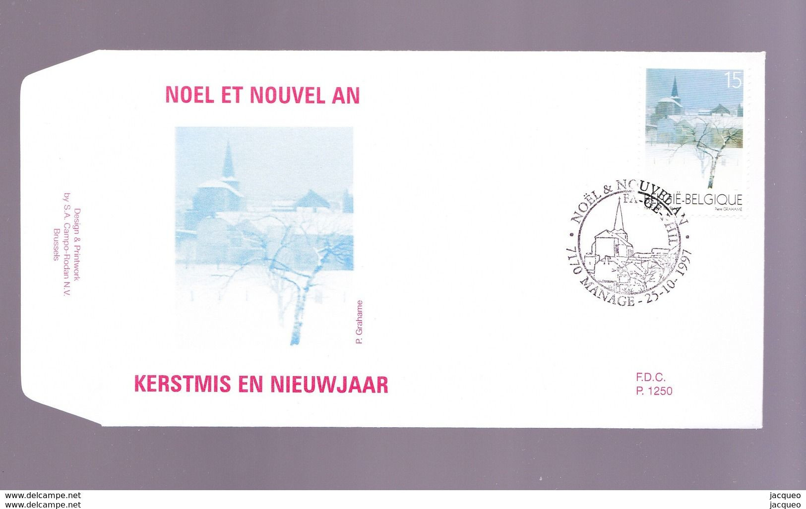 F.D.C.  N°2731   OBL 1 J 25-10-97   NOEL ET NOUVEL AN - 1991-2000