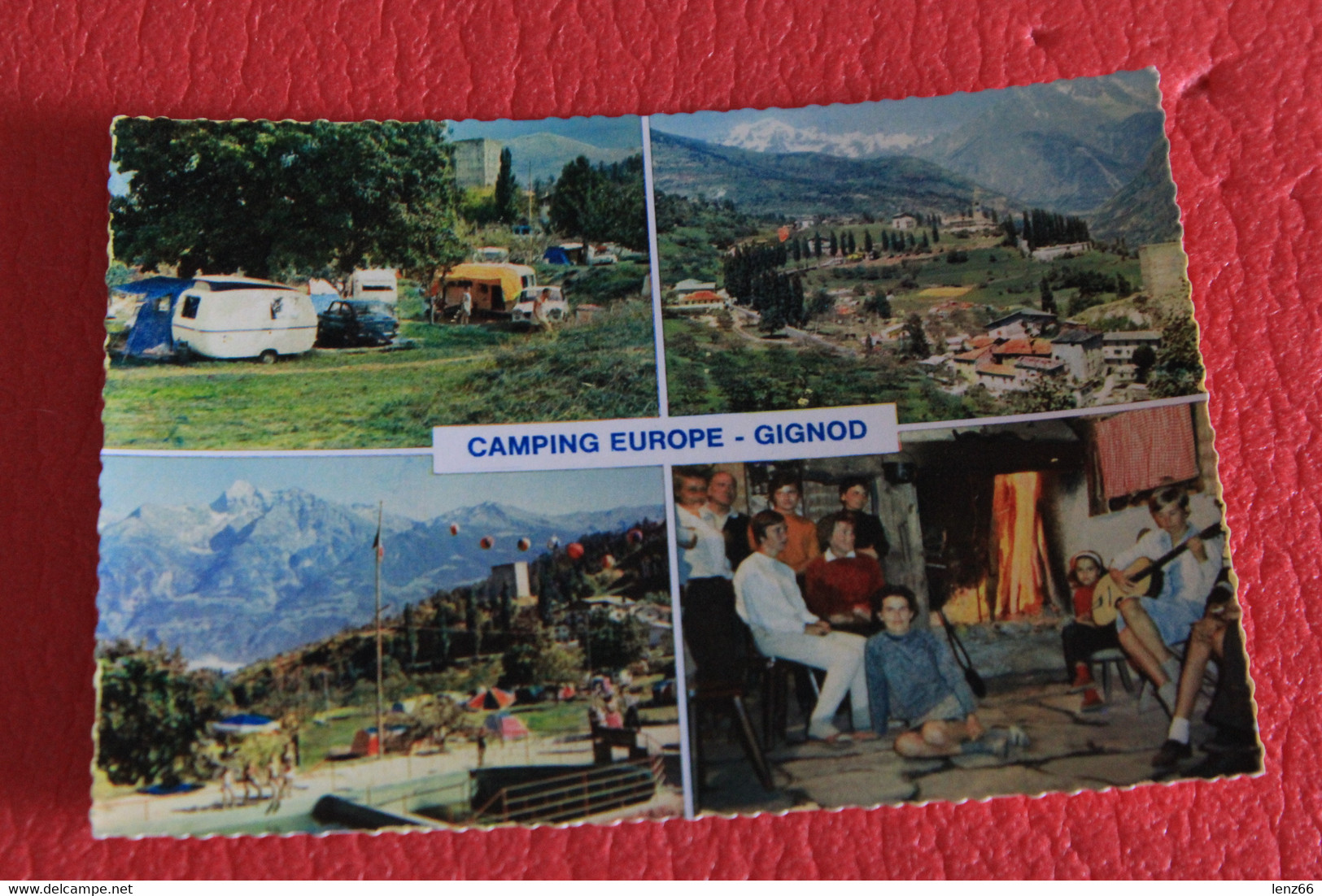 Aosta Gignod Il Camping Europa Pubblicitaria Cartolina Che Permetteva 7 Gg Di Campeggio Gratuito NV - Autres & Non Classés