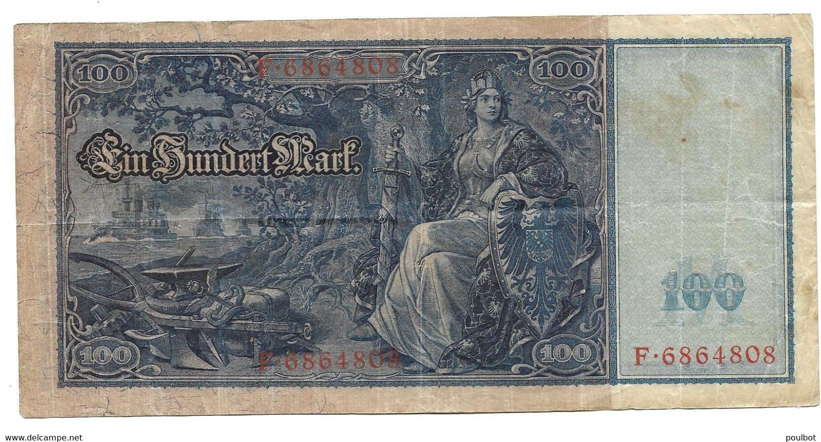 Allemagne Billet  100 Marck Reichsbanknote 21 / 4 / 1910  TB. - 100 Mark