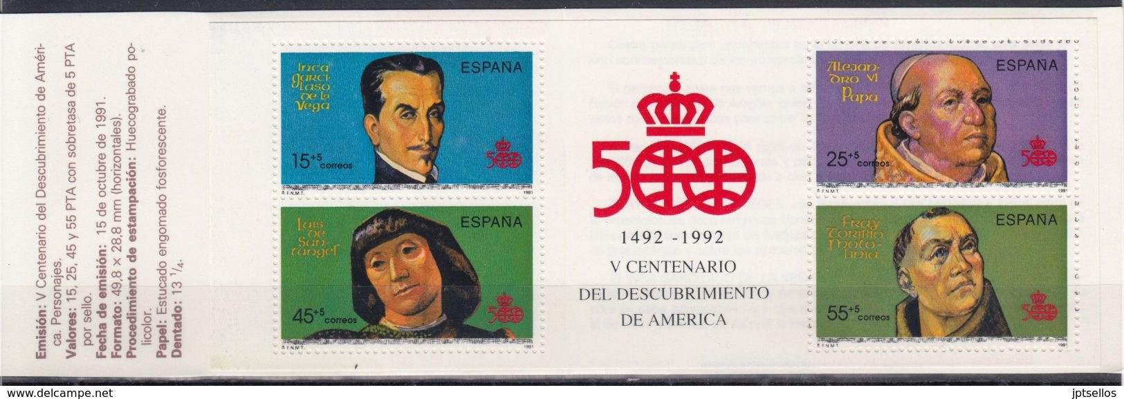 ESPAÑA 1991 CARNET Nº 3137-C NUEVO - Blocks & Kleinbögen