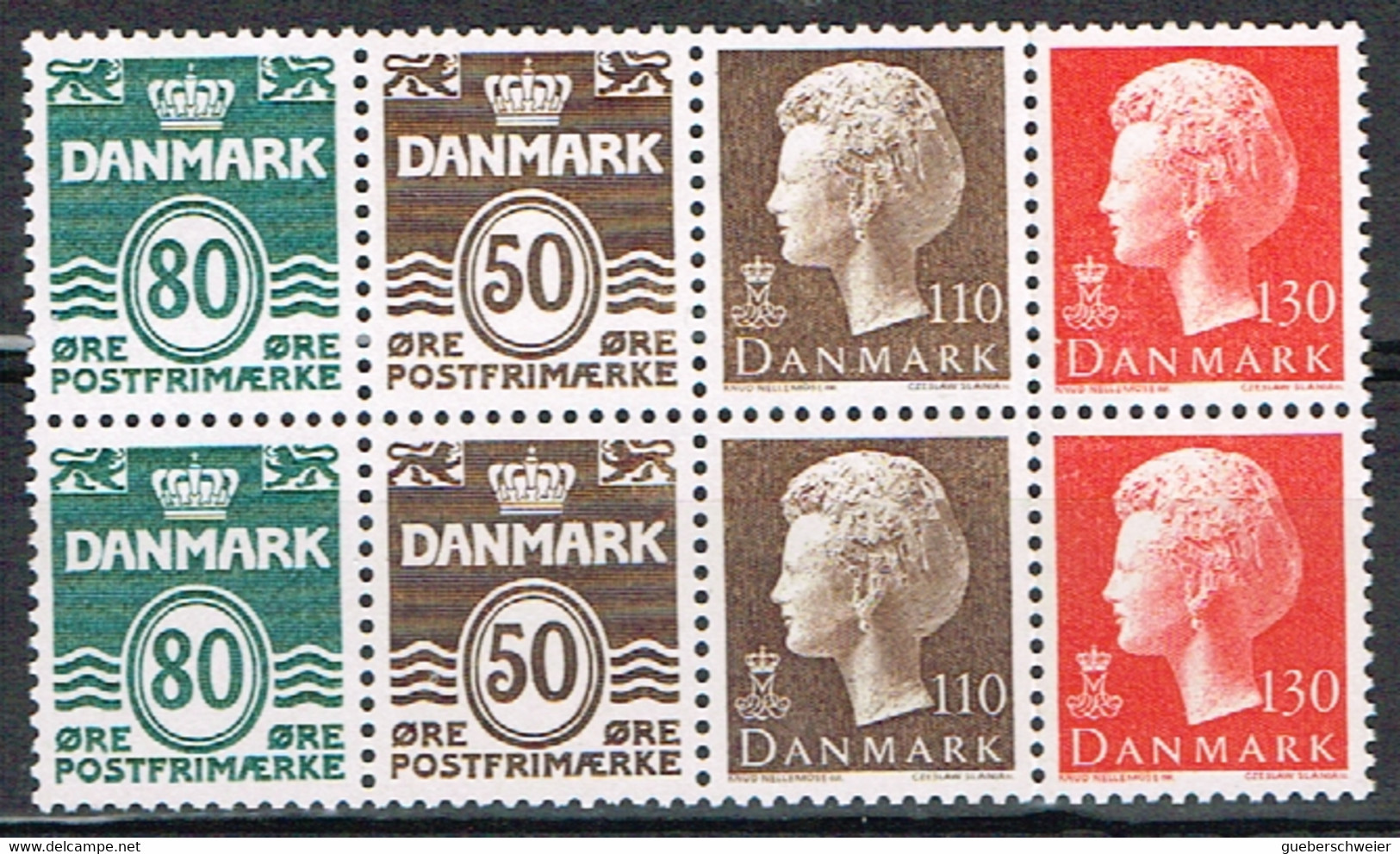 DAN 20 - DANEMARK C 683 8 Val. Neufs** Se Tenant Provenant De Carnet - Nuovi