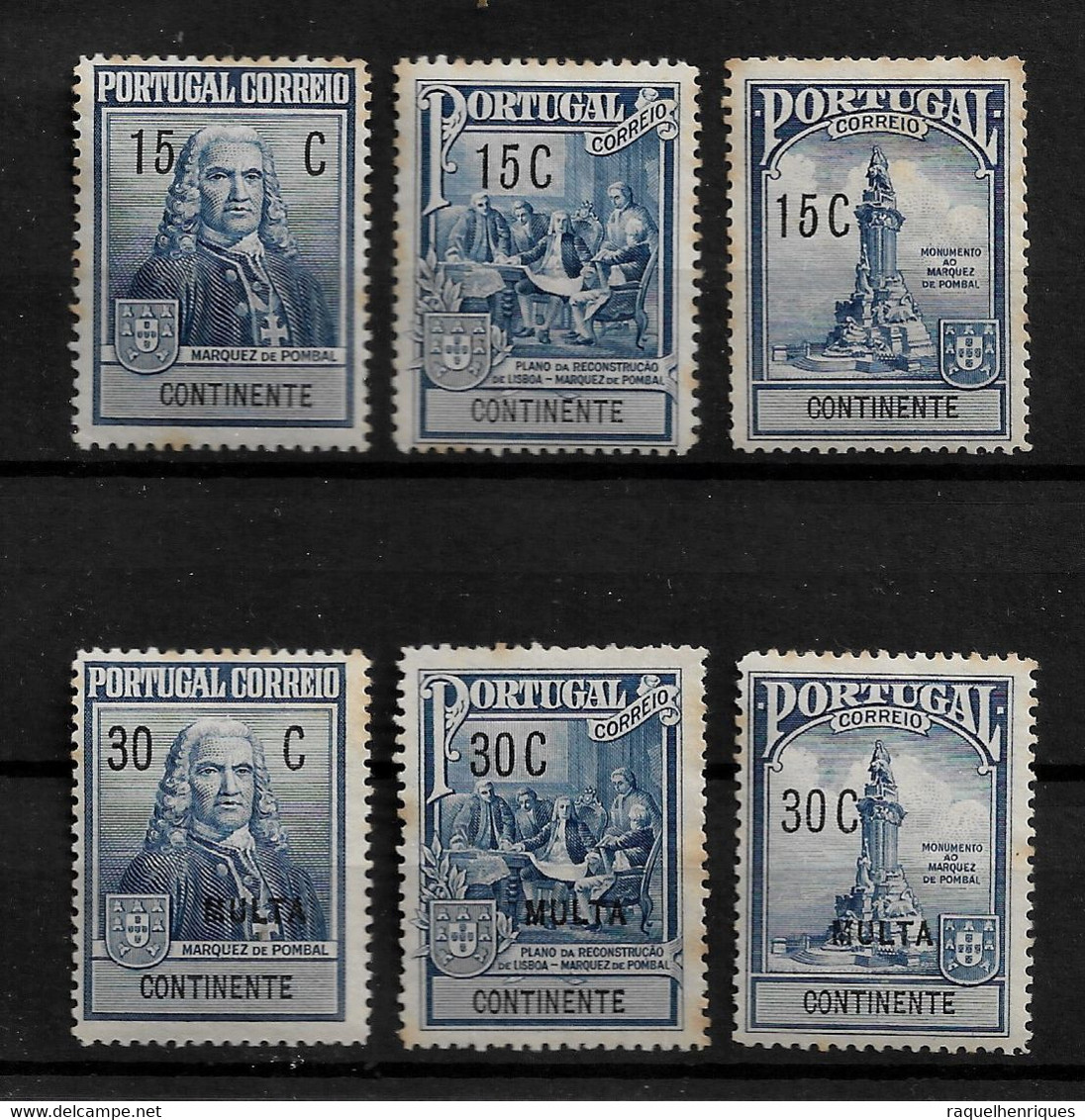 PORTUGAL CONTINENTE - IMPOSTO POSTAL + IMPOSTO POSTAL PORTEADO "MULTA" - MH (STB8#18) - Ongebruikt