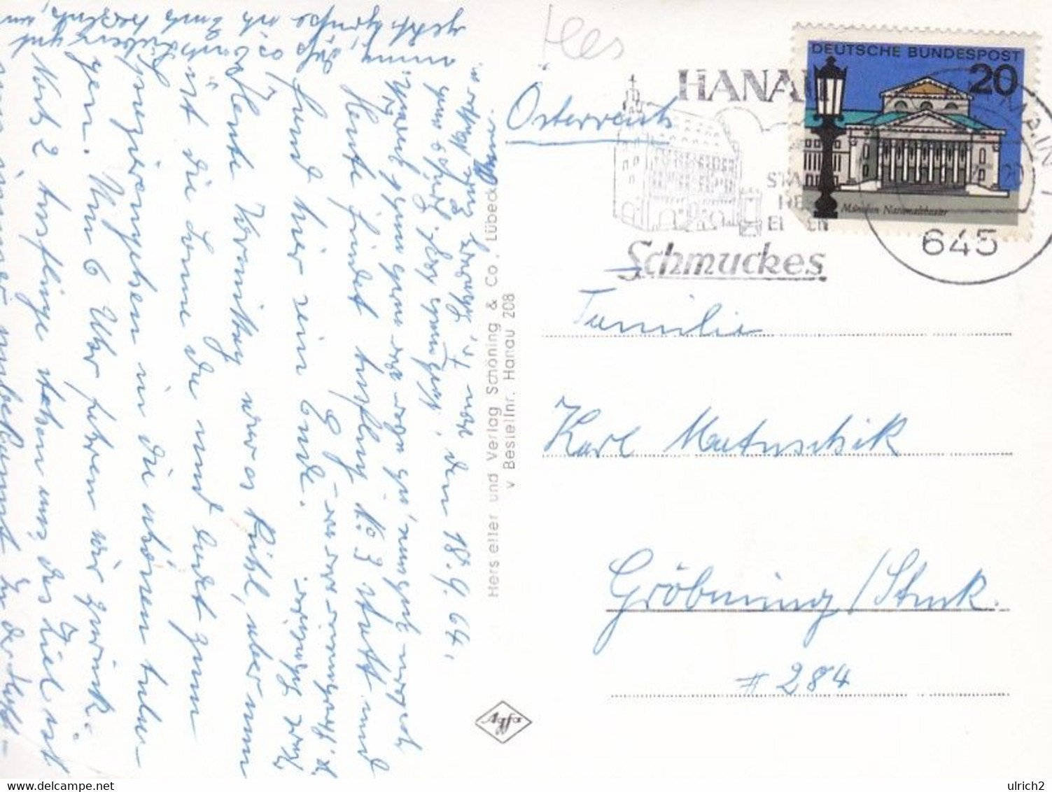 AK Gruß Aus Wilhelmsbad Bei Hanau - Mehrbildkarte - 1964 (55968) - Hanau