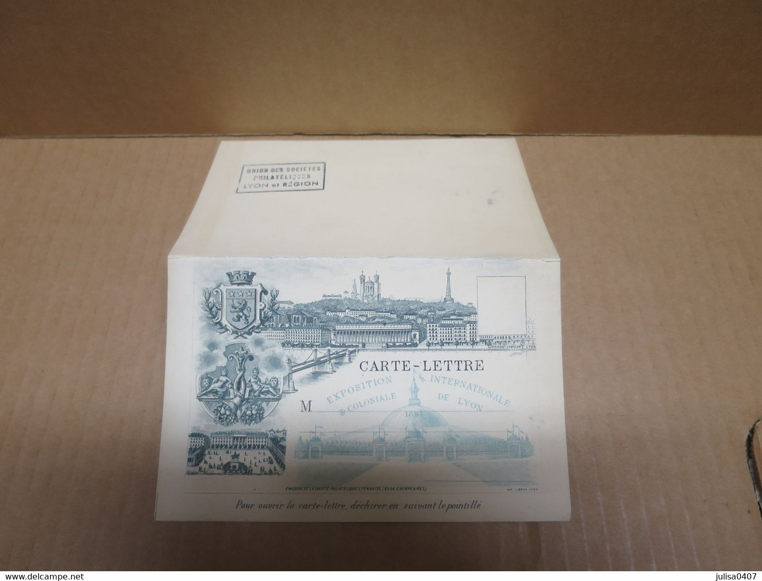 LYON (69) Carte Lettre Exposition Internationale Et Coloniale - Other & Unclassified
