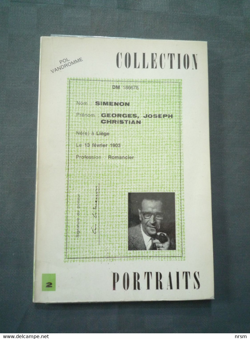 Simenon / Collection Portraits / Pol Vandromme - Belgian Authors