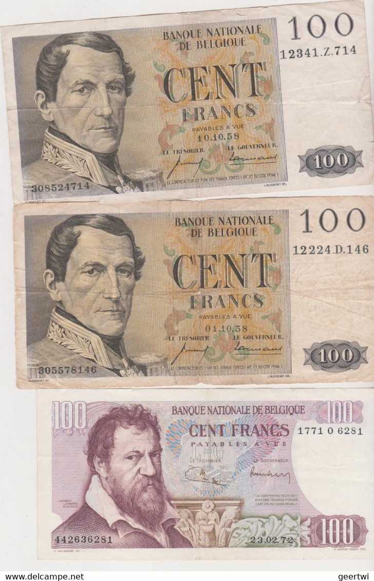 3 X 100 Frank - 100 Francs