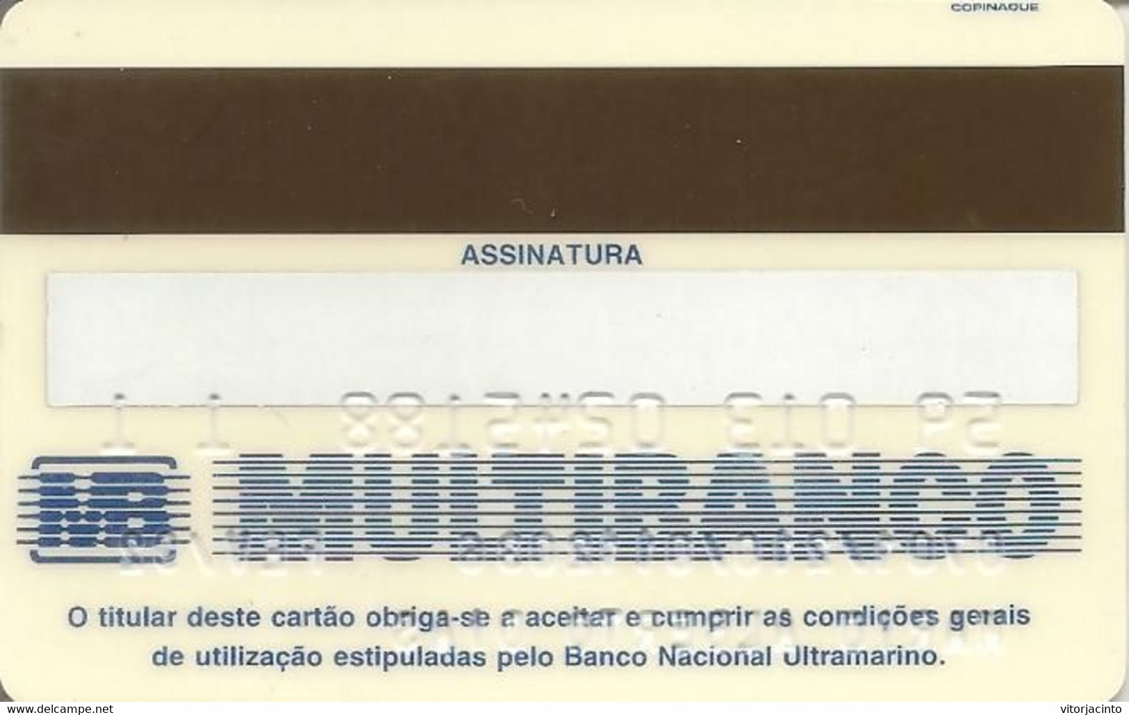 PORTUGAL - Banco Nacional Ultramarino - Executivo - Credit Cards (Exp. Date Min. 10 Years)