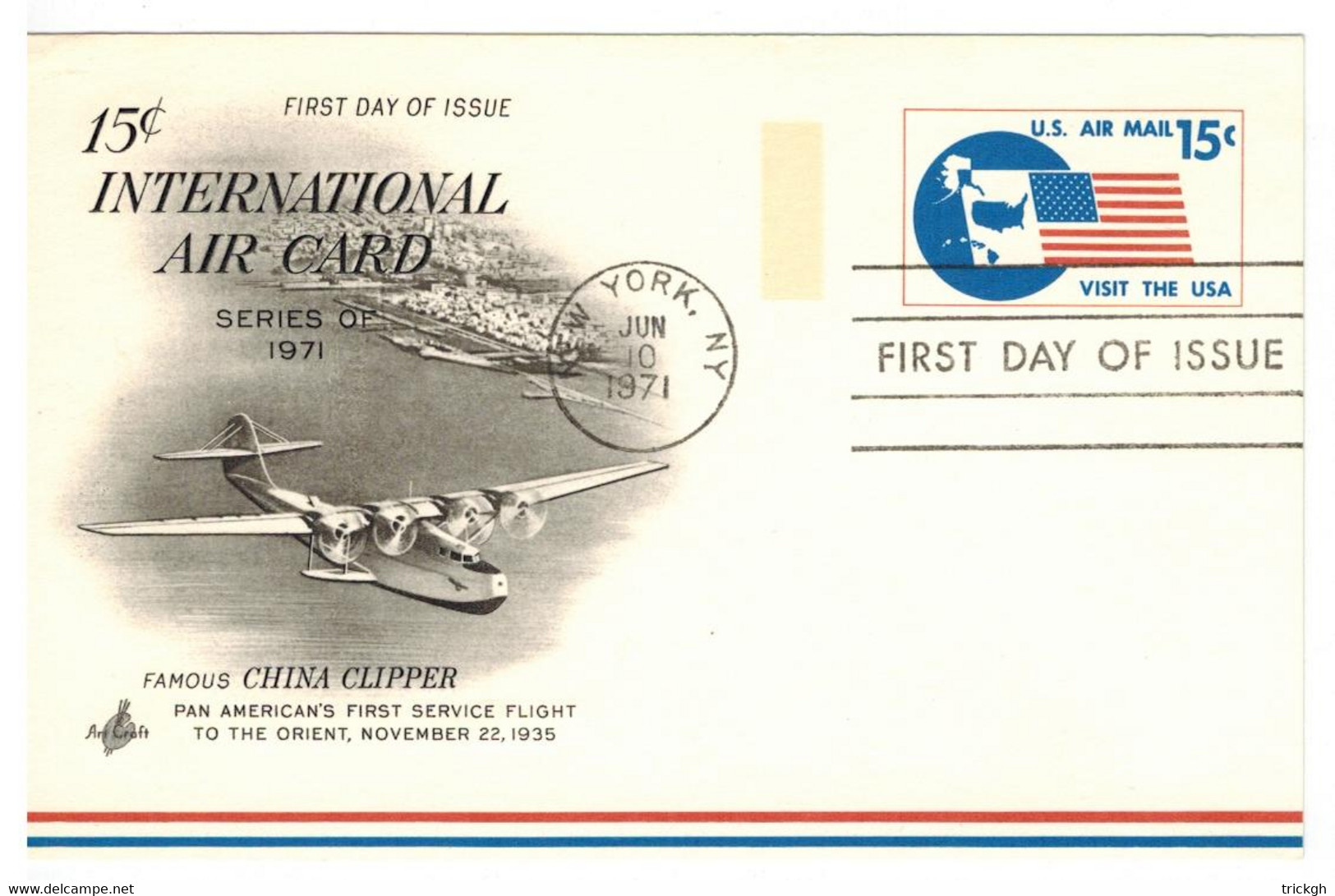 UXC11 New York 1971 / China Clipper / FDI - 1961-80