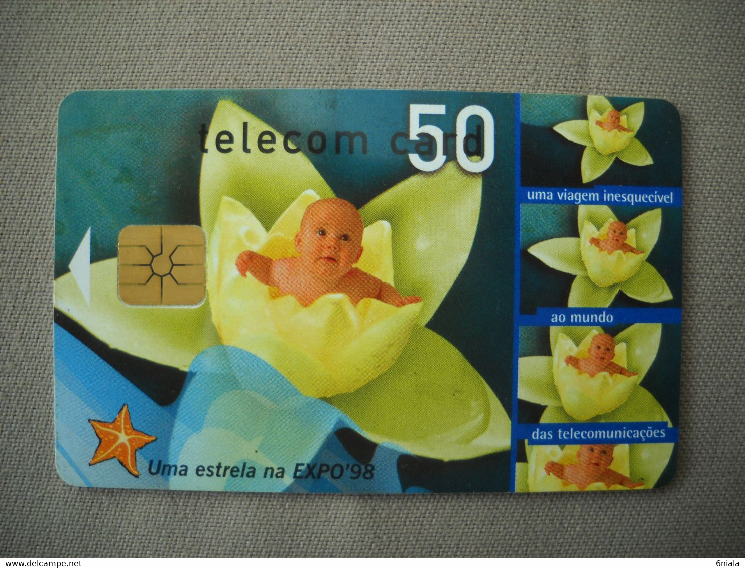 7034 Télécarte Collection FLEUR BEBE à L'intérieur PORTUGAL         ( Recto Verso)  Carte Téléphonique - Fiori