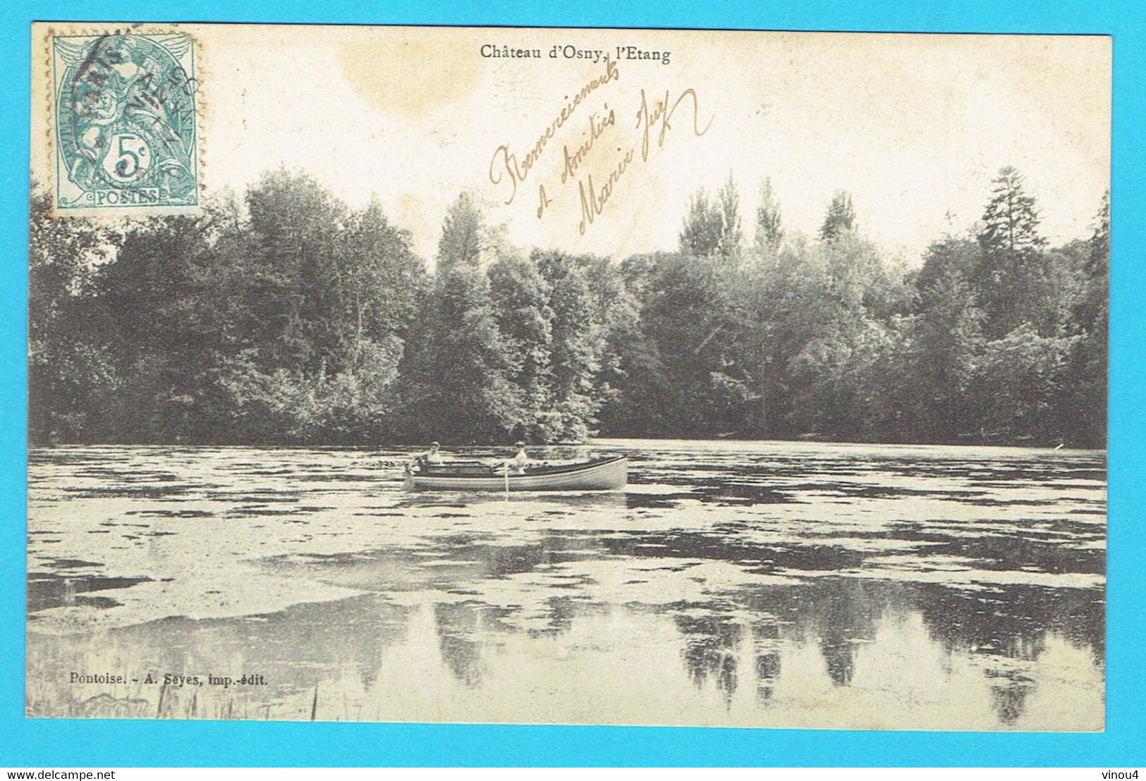 CPA Château D'Osny L'Etang  - Barques  95 Val D'Oise - Osny