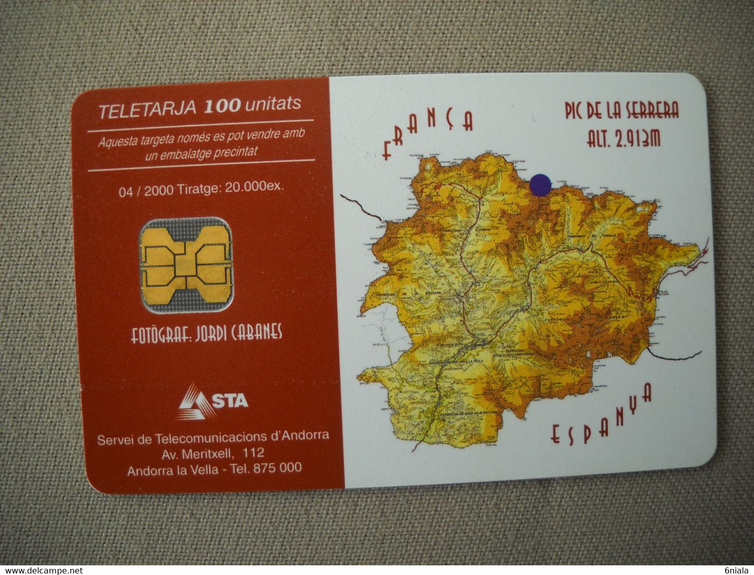 7046 Télécarte Collection Pic De La Serrera  Principauté  ANDORRE   ( Recto Verso)  Carte Téléphonique - Otros – Europa