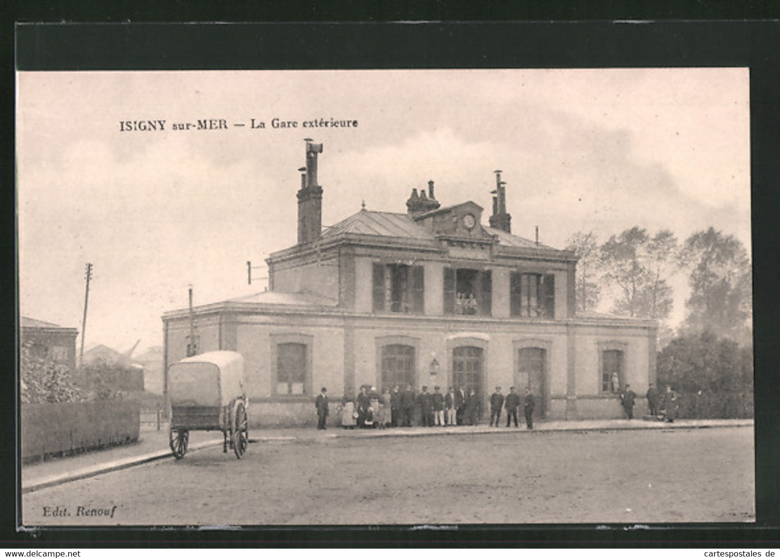 CPA Isigny-sur-Mer, La Gare Extérieure - Andere & Zonder Classificatie