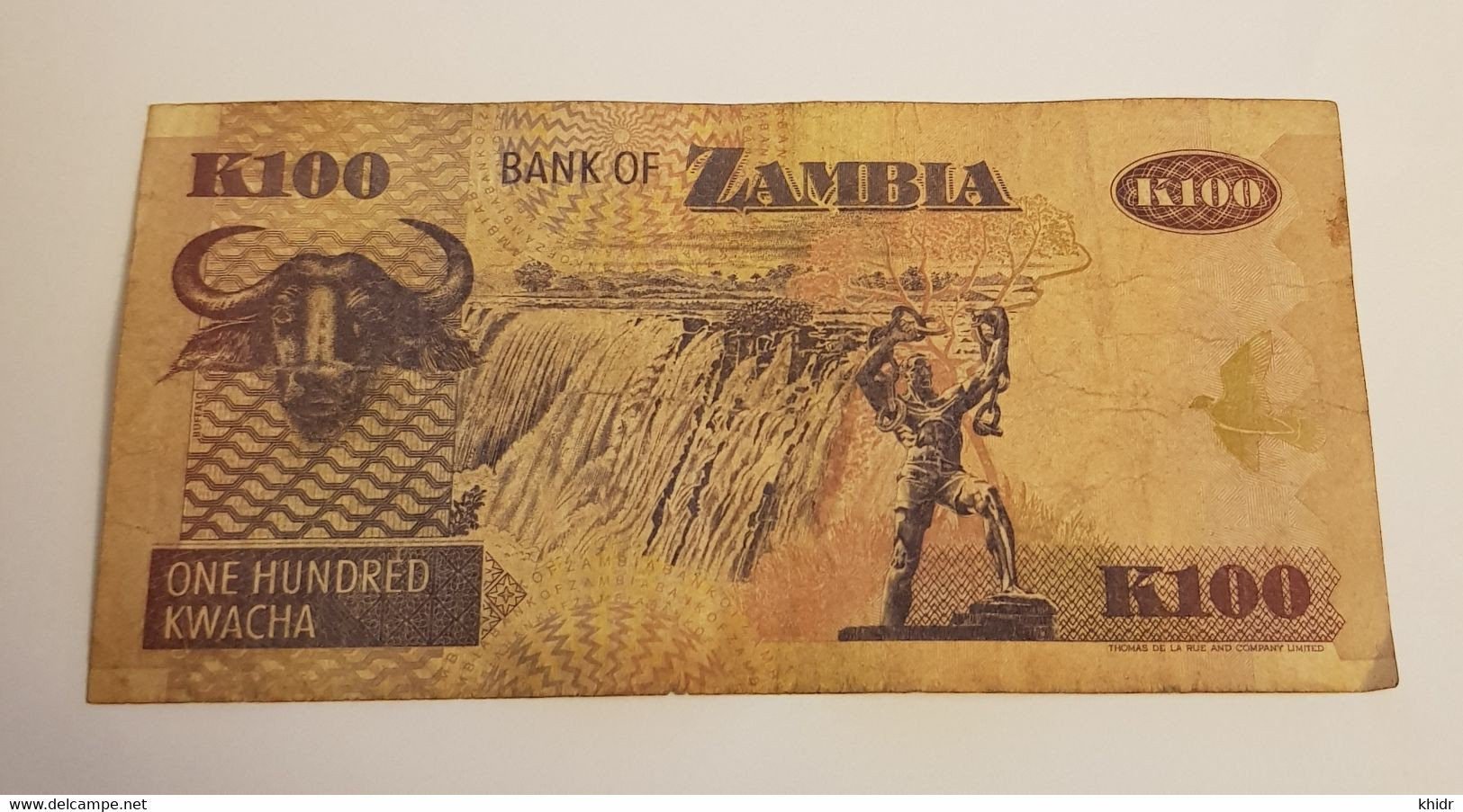 K100 BANK OF ZAMBIA /B/ 1992 / N 108 P# 38 - Zambie