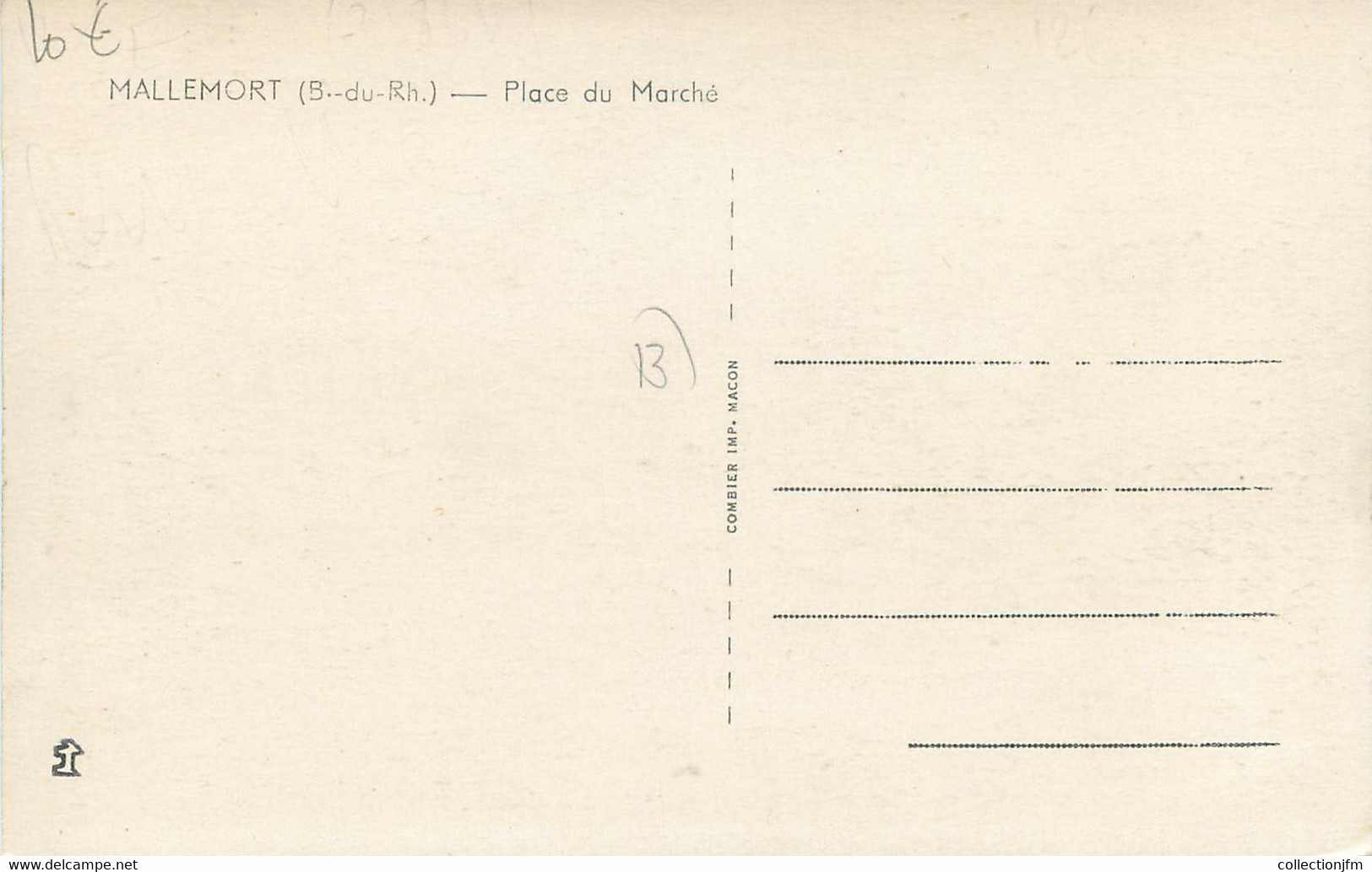 CPA FRANCE 13 " Mallemort, Place Du Marché" - Mallemort