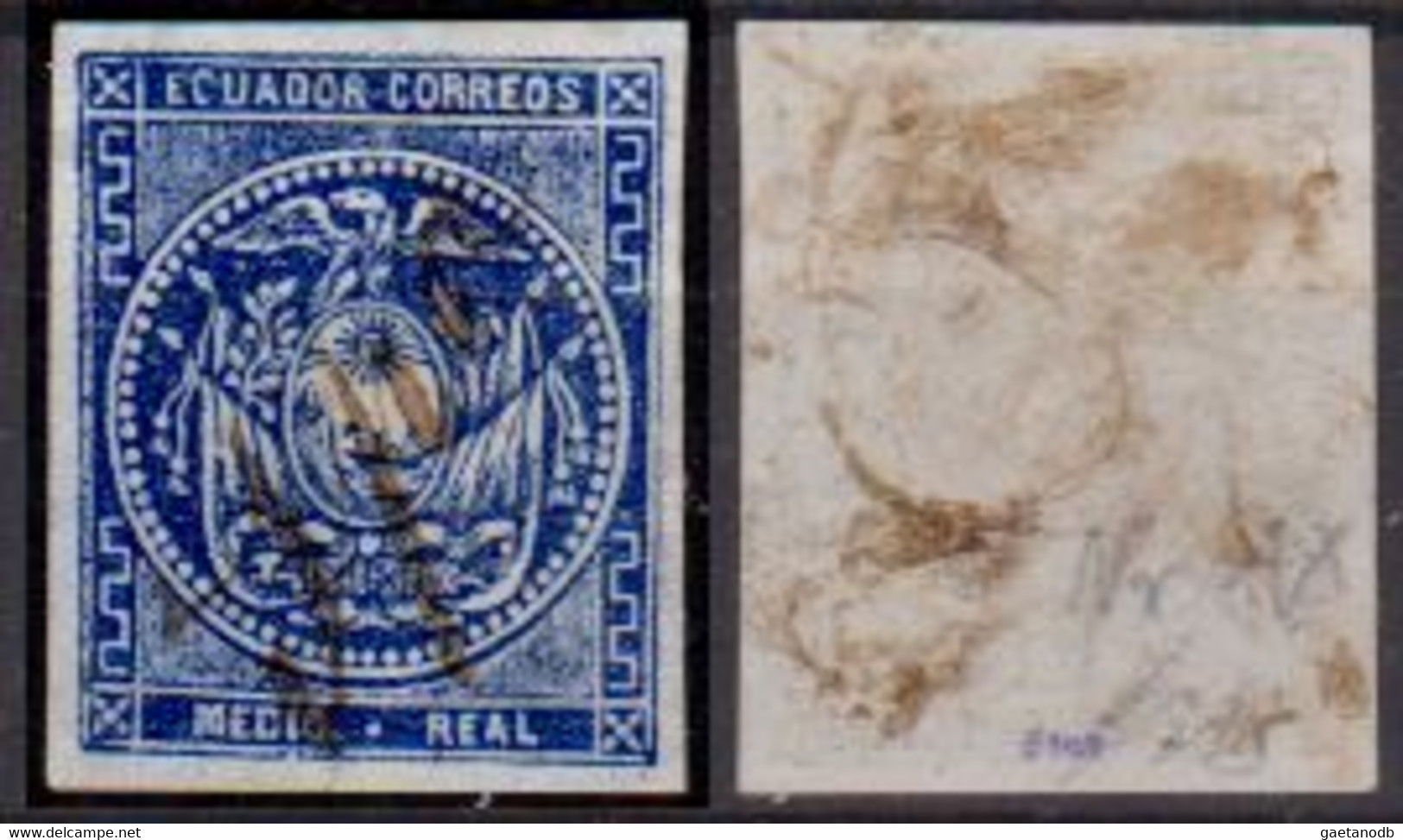 Ecuador-0002 - 1865-72: Yvert & Tellier N. 1 (o) Used - Senza Difetti Occulti. - Equateur