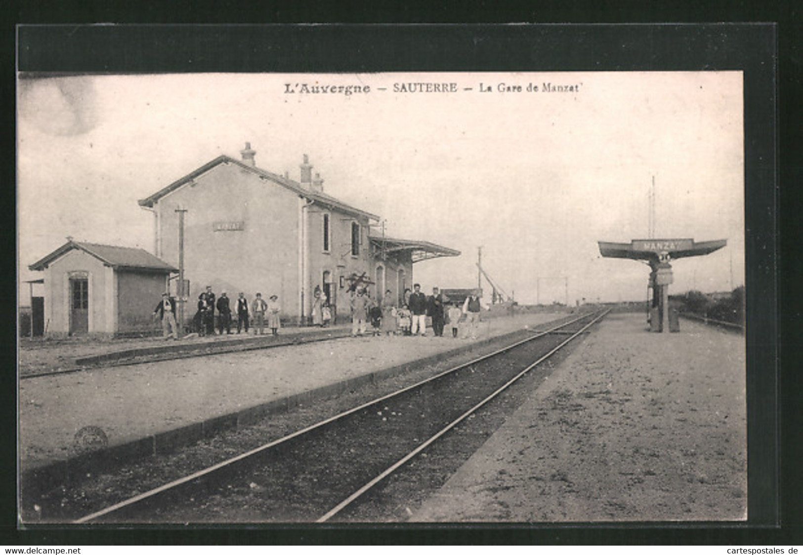 CPA Manzat, La Gare, La Gare - Manzat