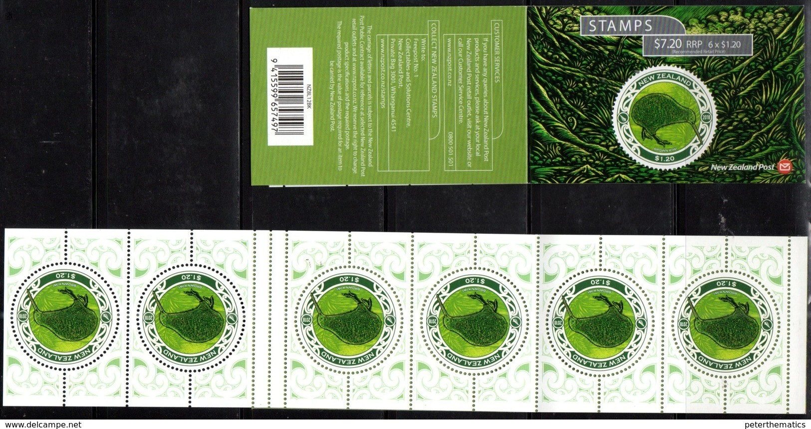 NEW ZEALAND, 2018, MNH, BIRDS, KIWI, ROUND KIWI , BOOKLET - Kiwi