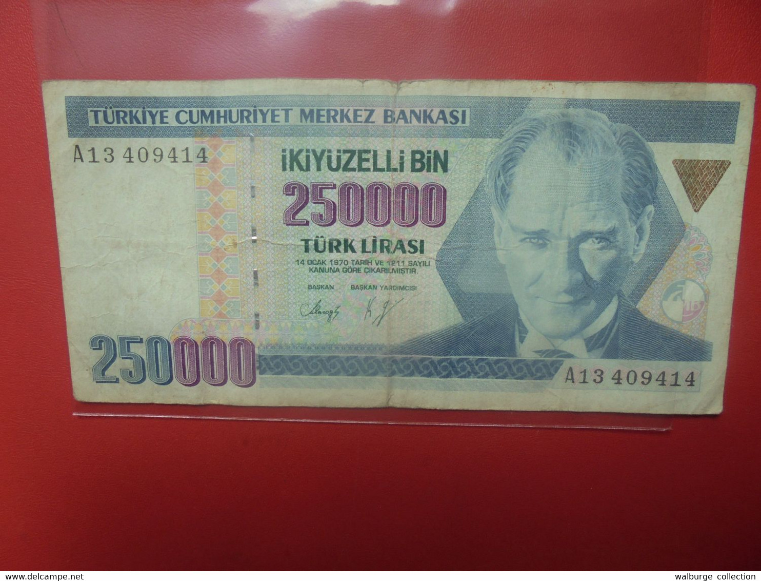 TURQUIE 250.000 LIRA 1970/98 Circuler - Turchia