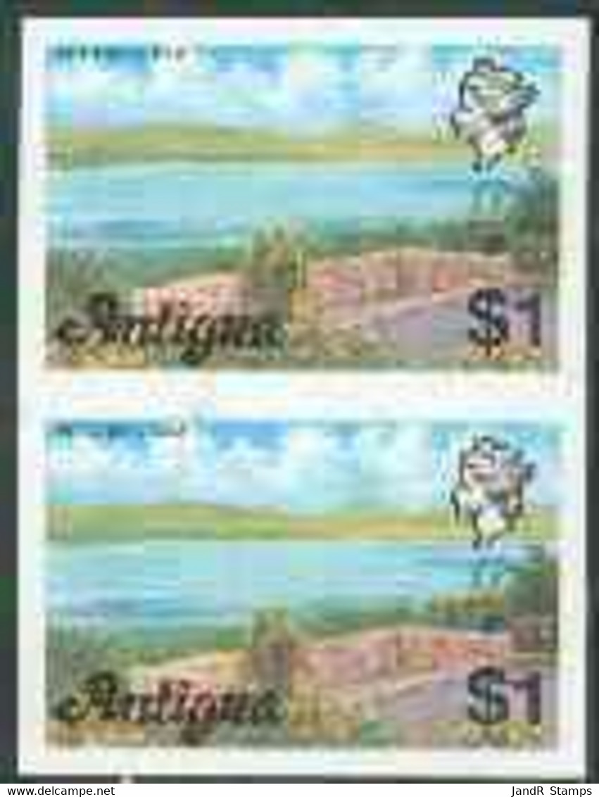 Antigua 1976 Potworks Dam $1 (without Imprint) U/m Imperforate Pair (as SG 483A) - Altri & Non Classificati