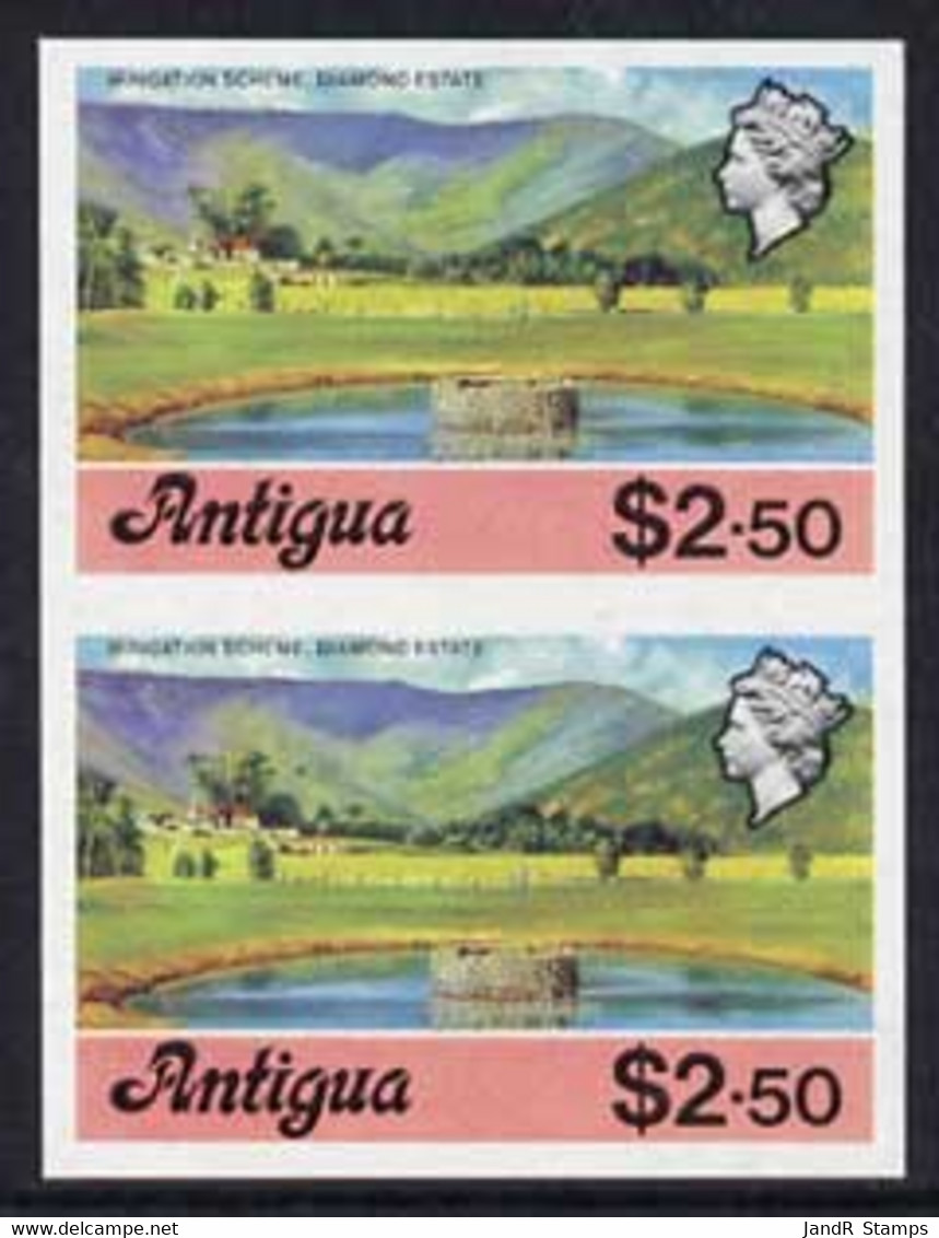 Antigua 1976 Irrigation Scheme $2.50 (without Imprint) U/m Imperforate Pair (as SG 484A) - Autres & Non Classés