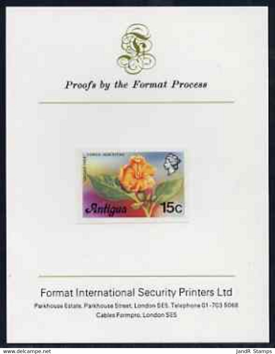 Antigua 1976 Geiger Tree 15c (without Imprint) Imperf Proof Mounted On Format International Proof Card - Autres & Non Classés