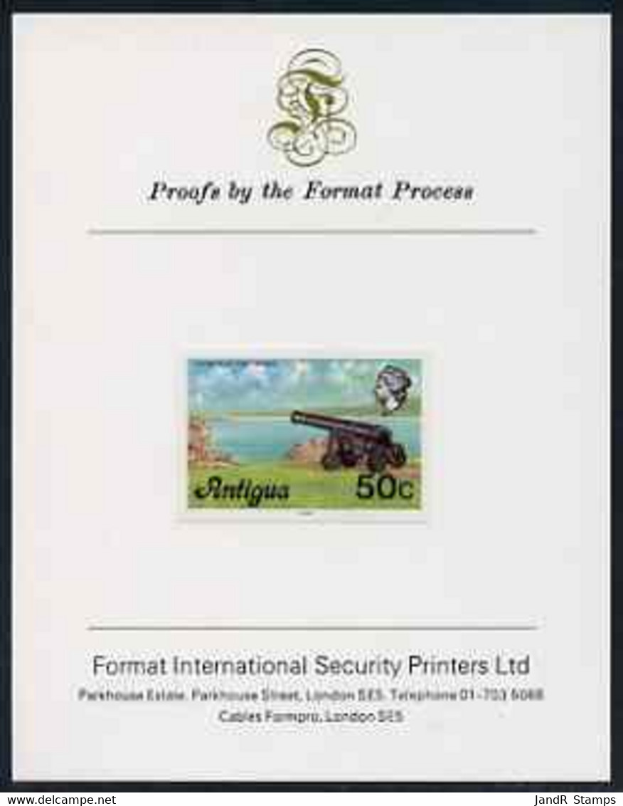 Antigua 1976 Cannon 50c (with Imprint) Imperf Proof Mounted On Format International Proof Card (as SG 481B) - Sonstige & Ohne Zuordnung