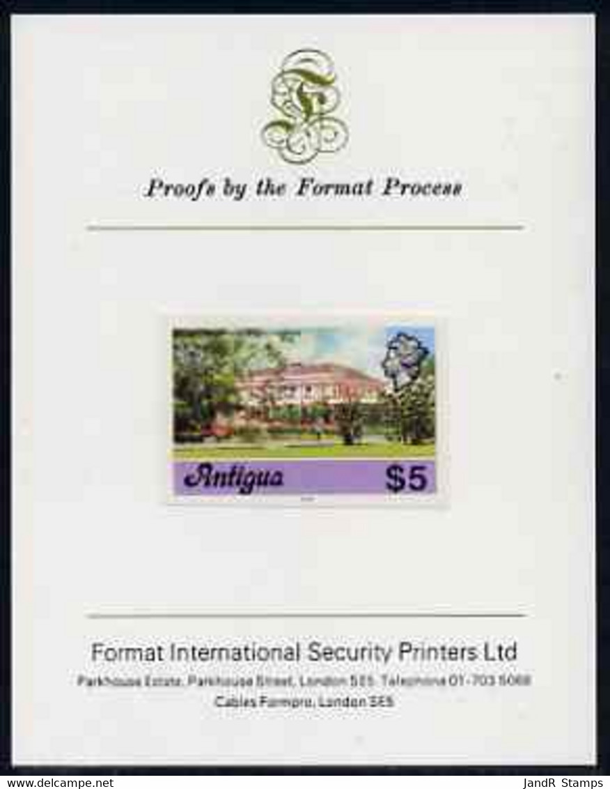 Antigua 1976 Government House $5 (with Imprint) Imperf Proof Mounted On Format International Proof Card - Sonstige & Ohne Zuordnung