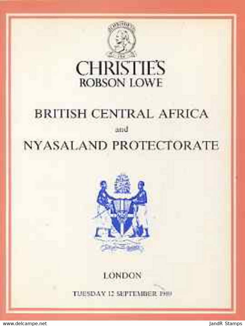Auction Catalogue - British Central Africa & Nyasaland Christie's Robson Lowe 12/9/1989 - Dr Graeme McFarlane - Other & Unclassified