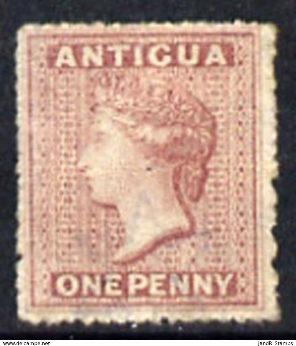 Antigua 1863 QV 1d Dull Rose Mounted Mint, SG6 - Autres & Non Classés